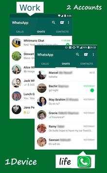 Dual accounts for WhatsApp screenshot 1