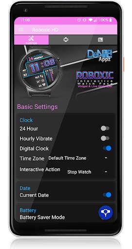 Roboxic HD WatchFace Widget Live Wallpaper screenshot 4