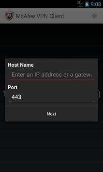 McAfee VPN Client screenshot 2
