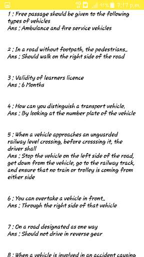RTO Exam National Driving School screenshot 3