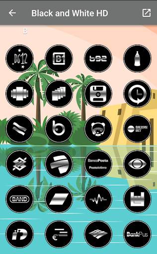 Black & White HD - Icon Pack скриншот 5