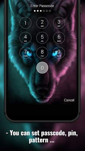 Wolf Lock Screen 2 تصوير الشاشة