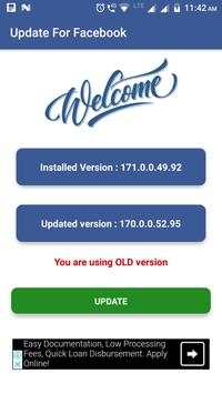 Check Update For Facebook screenshot 2