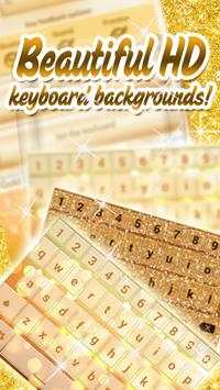 Gold Glitter Keyboard Emoji screenshot 3