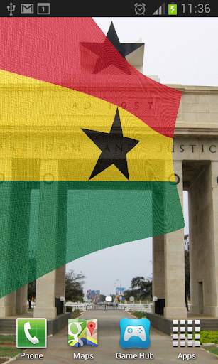 Ghana Flag Live Wallpaper screenshot 1