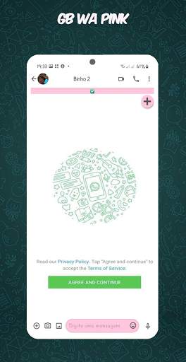 GB WA Theme Pink Aero App 2023 screenshot 4