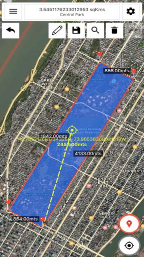 Mapulator - Map Area and Distance Calculator screenshot 1
