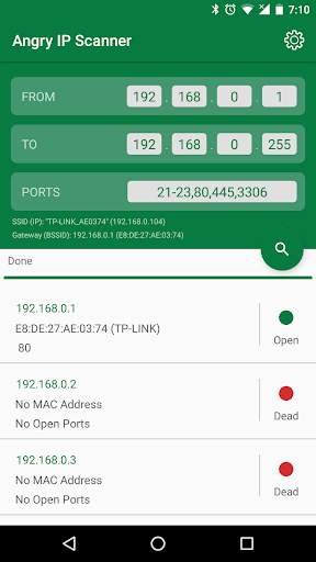 Angry Port Scanner स्क्रीनशॉट 2