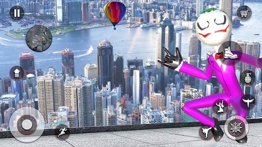 spider stickman Rope hero game screenshot 2