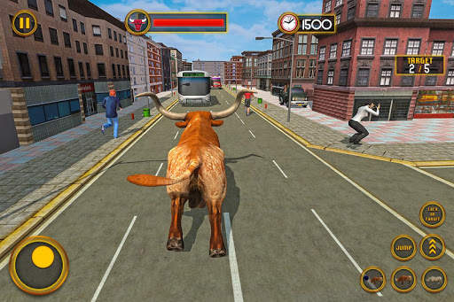 Wild Bull City Attack: Bull Simulator Games screenshot 13