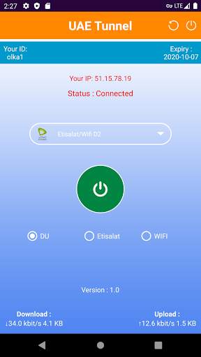 Uae Tunnel vpn screenshot 3