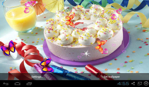 Happy Birthday Live Wallpaper - Screen Lock,Sensor screenshot 2