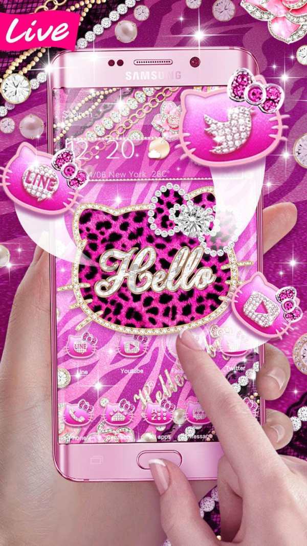 Cute 3D Pink Kitty Theme screenshot 4