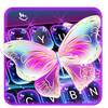 Colorful Glitter Neon Butterfly Keyboard Theme 6.7.16.2019