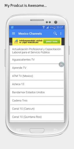 Mexico TV sat info screenshot 1
