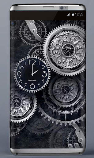 FREE Black Clock LiveWallpaper screenshot 1