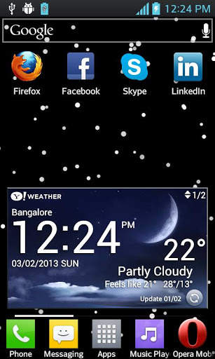 Simple Snowfall Live Wallpaper screenshot 2