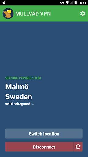 Mullvad VPN screenshot 1