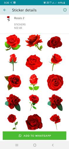 New Romantic Roses Stickers for WhatsApp screenshot 2