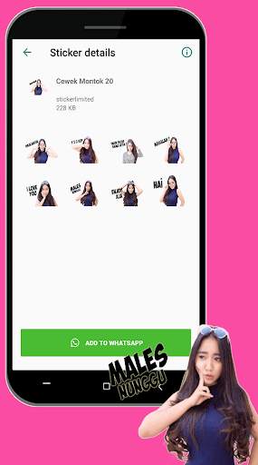 Sticker Cewek Montok Dan Cantik For WAStickerApps screenshot 1