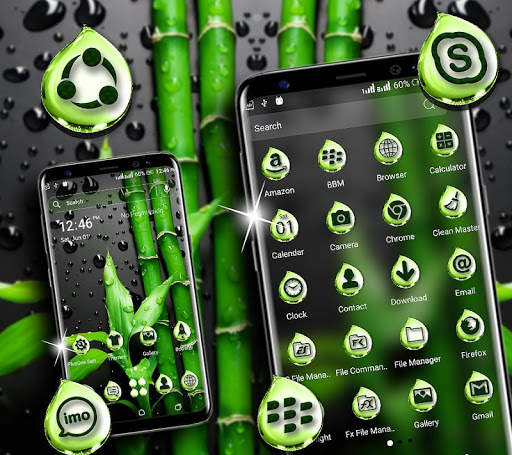 Bamboo Water Drop Launcher Theme screenshot 2