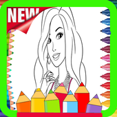 Coloring Barbie icon