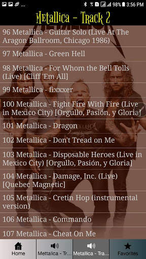 150  Songs of Metallica 1 تصوير الشاشة