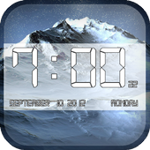ikon Winter Snow Clock Wallpaper