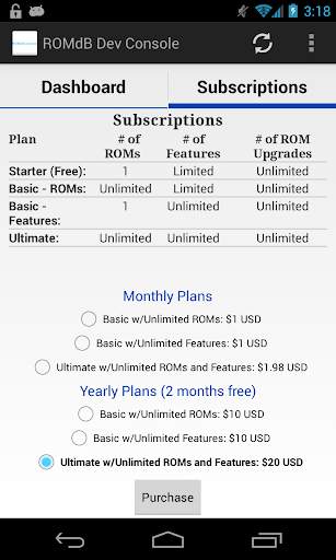 ROMDashboard Developer Console screenshot 2