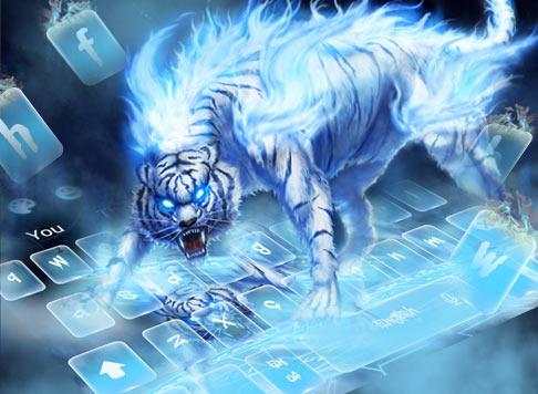 Fantasy Flaming Tiger Keyboard screenshot 5