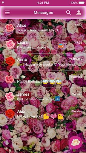Rose Flower Emoji Keyboard screenshot 5