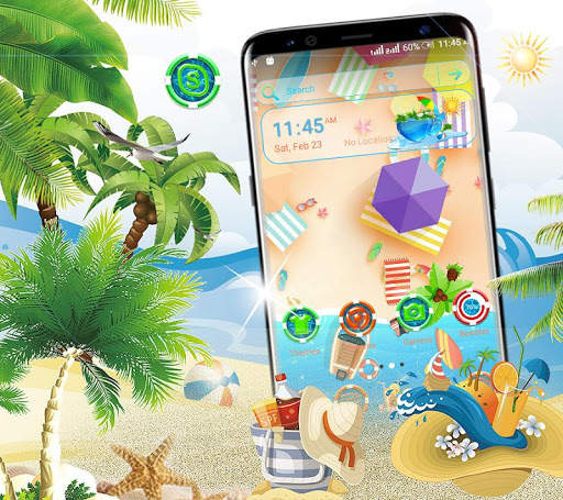 Summer Beach Launcher Theme screenshot 1