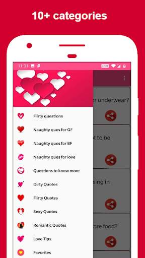 Flirty Questions to ask your love 1 تصوير الشاشة