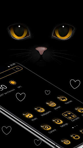 Evil Black Cat Face Emoji Theme🐱 screenshot 3