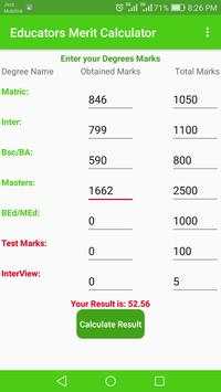 Educators Merit Calculator screenshot 2