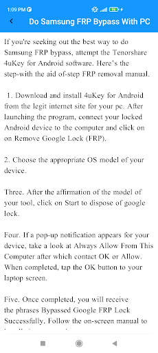 Android FRP Bypass Guide screenshot 2
