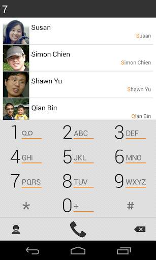 exDialer Orange ICS Theme screenshot 1