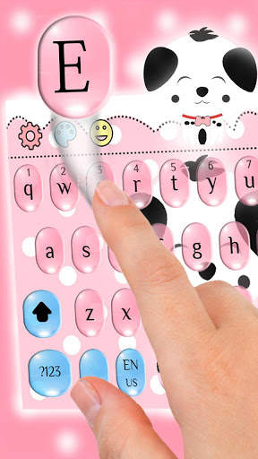 Cute Pink Puppy Emoji Keyboard screenshot 3