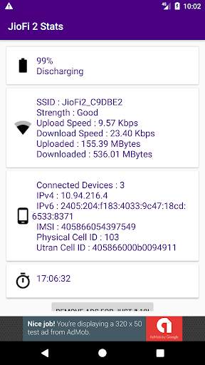 JioFi 2 Stats(Free) screenshot 1