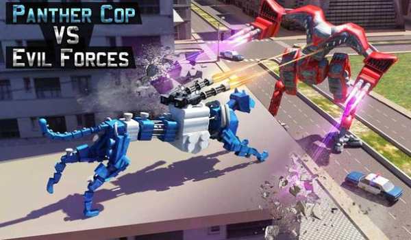 US Police Car Wild Panther Transform Robot Games screenshot 11