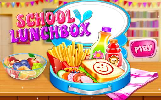 School Lunchbox Food Maker - Cooking Game screenshot 1