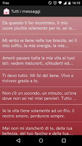 Messaggi di amore SMS screenshot 2