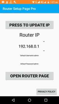 Router Setup Page screenshot 1