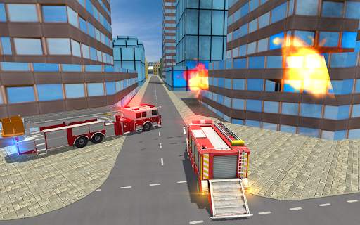 Fire City Truck Rescue Driving Simulator screenshot 8