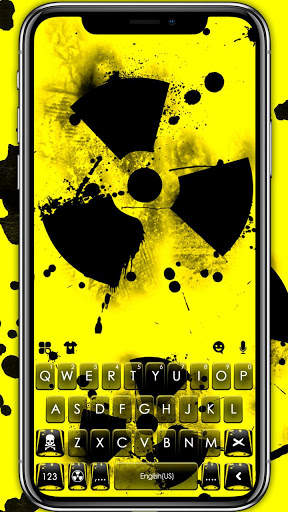 Radioactive Warning Sign Keyboard Theme screenshot 1