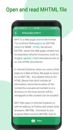 MHT/MHTML Viewer & PDF Convert screenshot 3