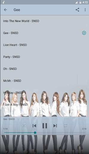 SNSD Top Music Free screenshot 2
