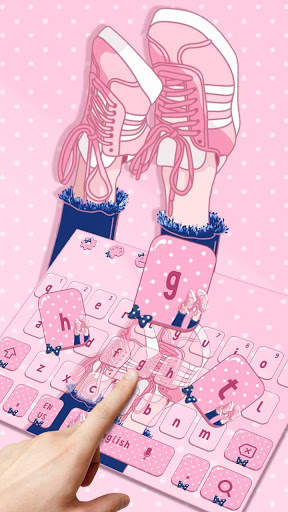 Pink Girl Love Keyboard Theme screenshot 2