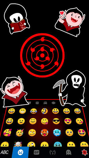 Red Cool Sharingan Keyboard Background screenshot 3