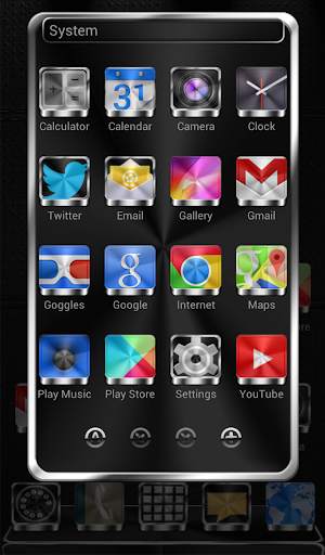 Next Launcher Theme Titanium screenshot 2